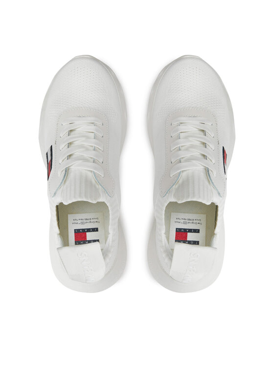 Tommy Jeans Tommy Jeans Sneakersy Tjw Knit Runner EN0EN02564 Écru