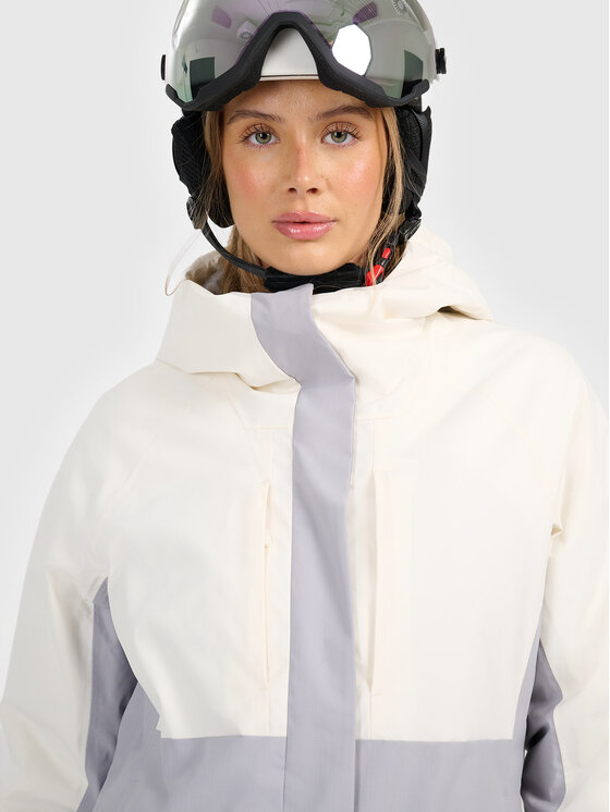 4F 4F Kurtka narciarska SKIWEAR Kremowy Regular Fit