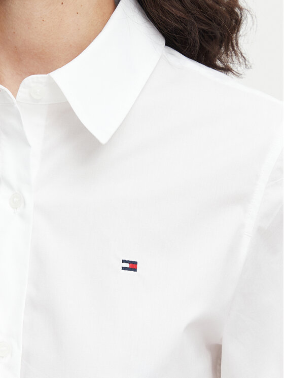 Tommy Hilfiger Tommy Hilfiger Риза WW0WW47169 Бял Regular Fit