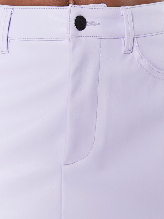 United Colors Of Benetton United Colors Of Benetton Spódnica z imitacji skóry 4NVBD000X Fioletowy Regular Fit