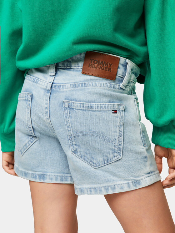 Tommy Hilfiger Tommy Hilfiger Szorty jeansowe Nora KG0KG07917 Niebieski Regular Fit
