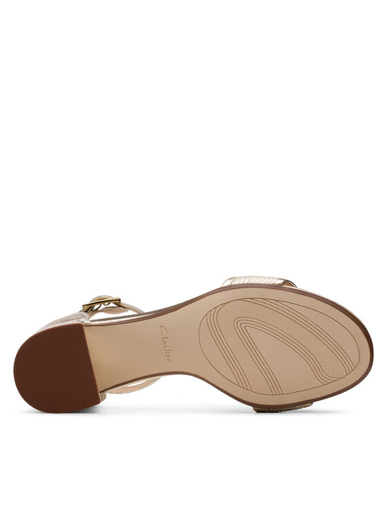 Clarks Clarks Sandały Ezoria Mae 26181296 Złoty
