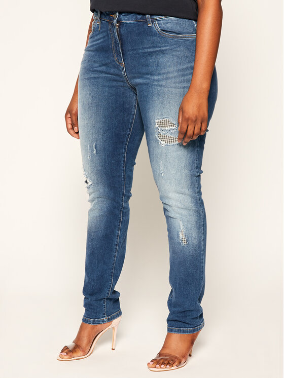 Persona by Marina Rinaldi Džinsai 1183089 Tamsiai mėlyna Slim Fit •  Modivo.lt