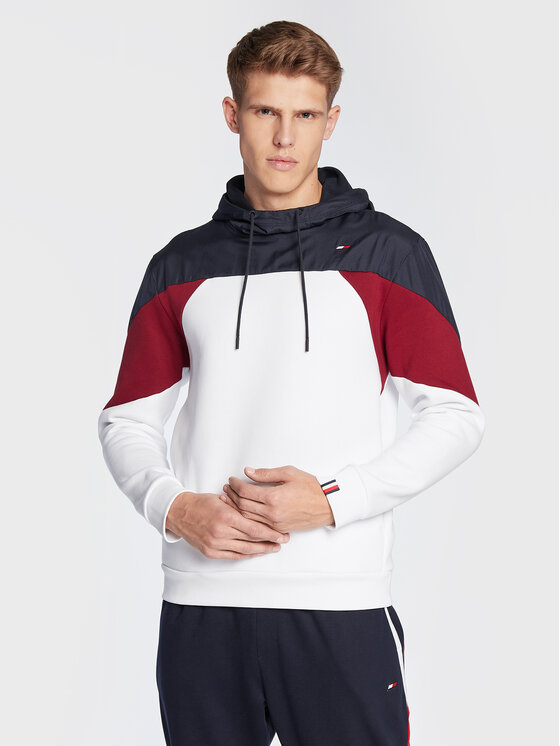 Tommy Hilfiger Tommy Hilfiger Bluză Seasonal MW0MW27547 Alb Relaxed Fit