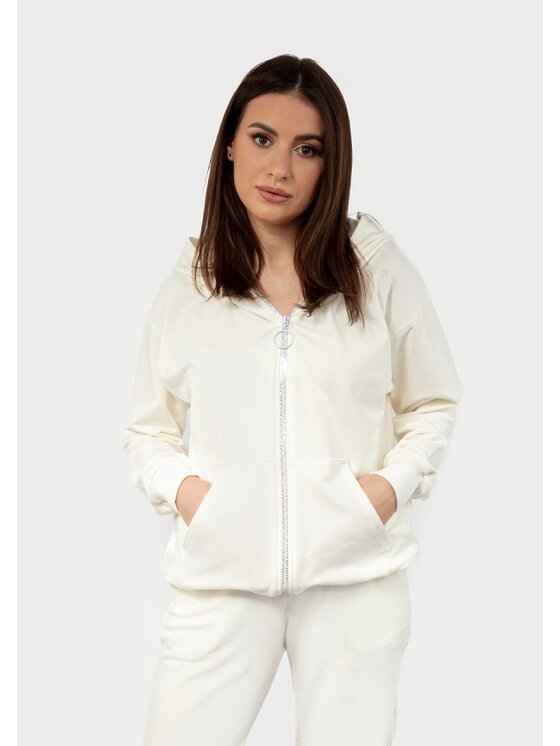 DKaren Sport DKaren Sport Bluza DK-K-B4 Écru Classic Fit
