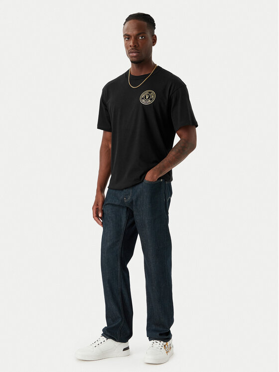 Versace Jeans Couture Versace Jeans Couture T-Shirt 80GAHT04 CJ00T Czarny Regular Fit