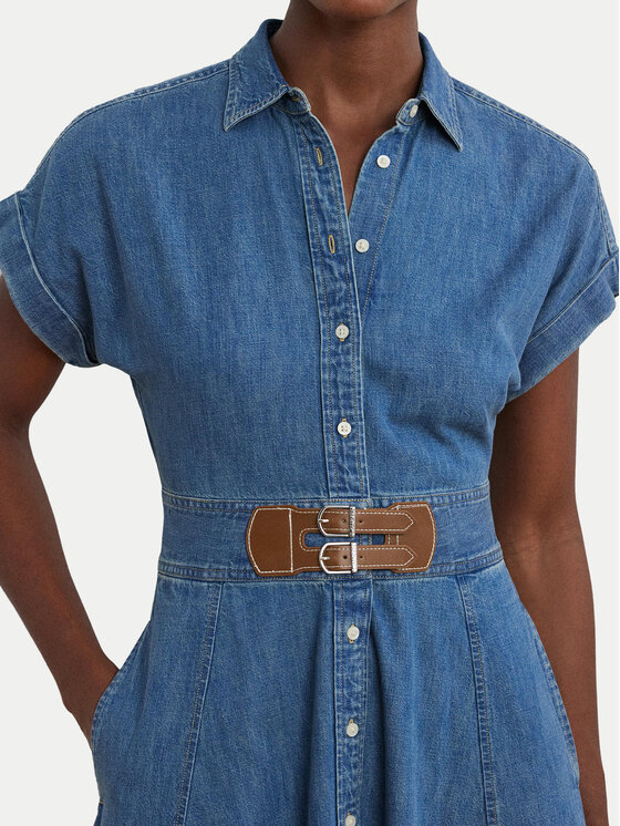 LAUREN RALPH LAUREN LAUREN RALPH LAUREN Sukienka jeansowa 250963908001 Niebieski Regular Fit