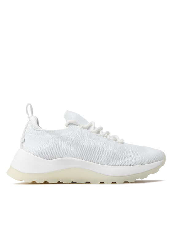 Calvin Klein Calvin Klein Sneakersy 2 Piece Sole Lace-Up-Knit HW0HW01337 Bílá