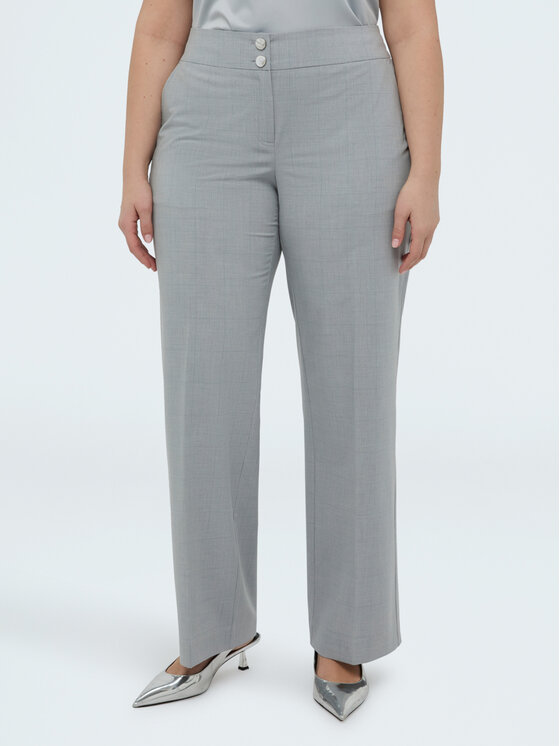 Fiorella Rubino Fiorella Rubino Spodnie materiałowe P008T005174N0R4 Szary Regular Fit