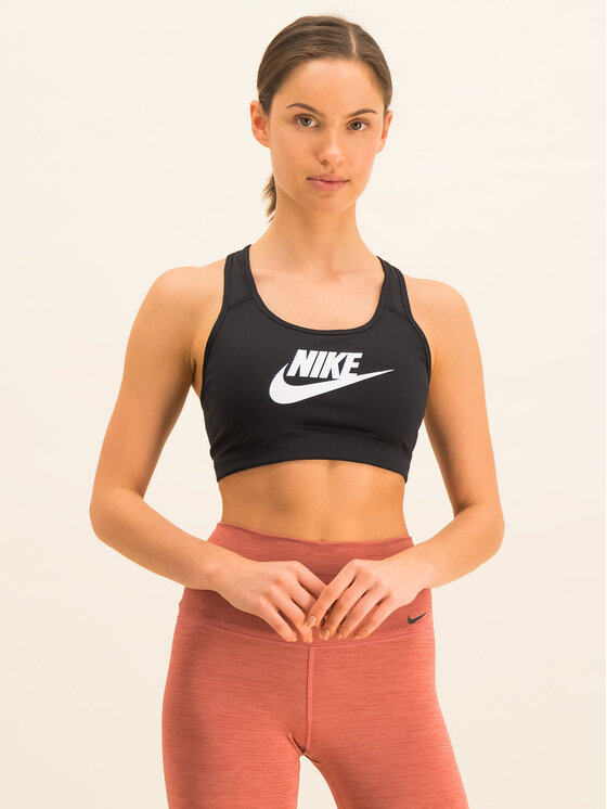 Nike Nike Biustonosz sportowy Classic Swoosh Futura 899370 Czarny
