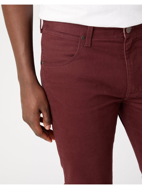 Wrangler Wrangler Spodnie materiałowe LARSTON Czerwony Slim Fit