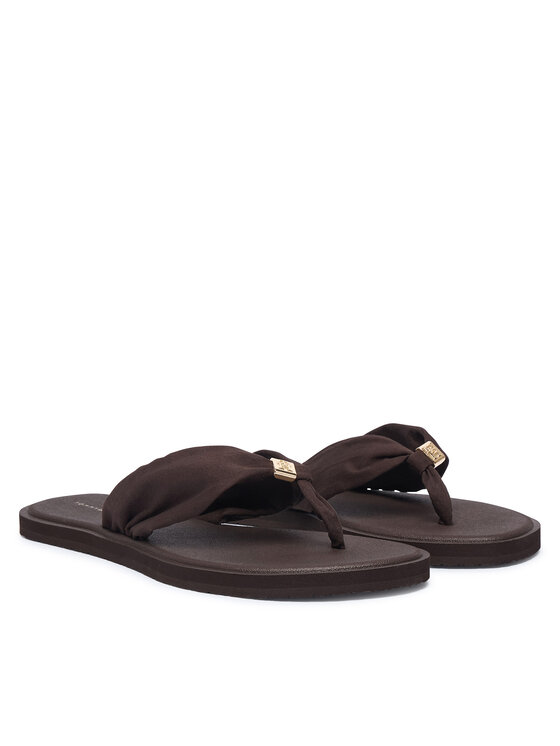 Tommy Hilfiger Tommy Hilfiger Zehentrenner Th Scandi Soft Summer Sandal FW0FW09421 Braun