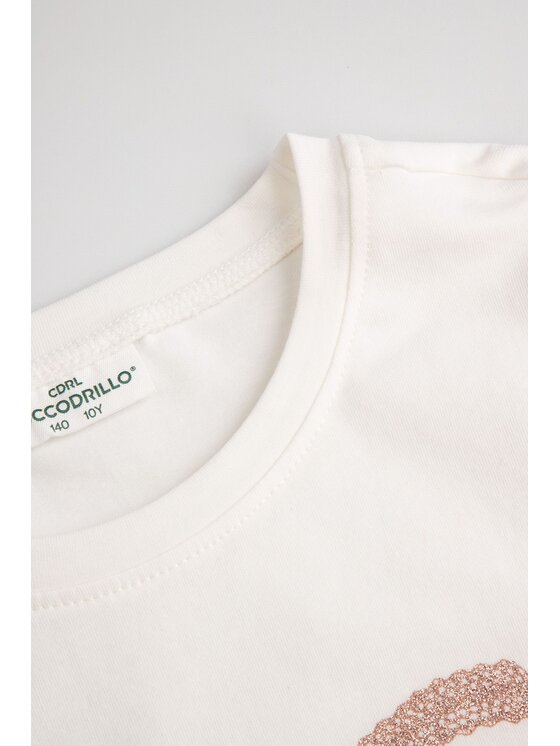 Coccodrillo Coccodrillo Každodenní šaty ZC6129102MER-003 Krémová Regular Fit
