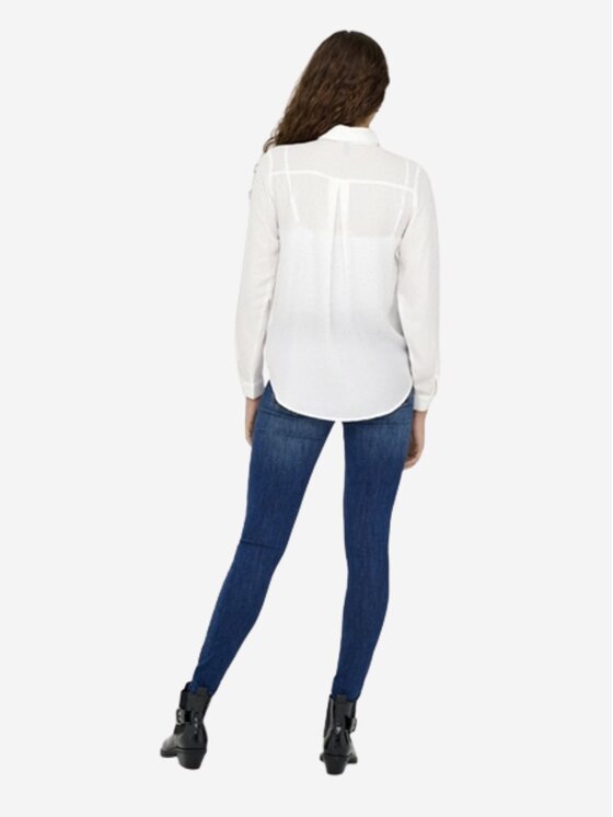 ONLY ONLY Camicia Onlzeke ls studio skirt Bianco Regular Fit