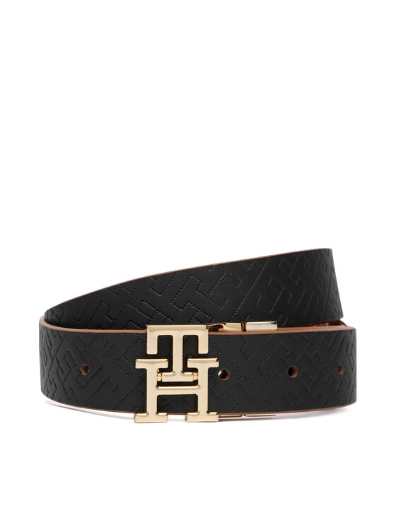 Tommy Hilfiger Tommy Hilfiger Ženski pas Th Logo 3.0 Rev Mono AW0AW18019 Rjava