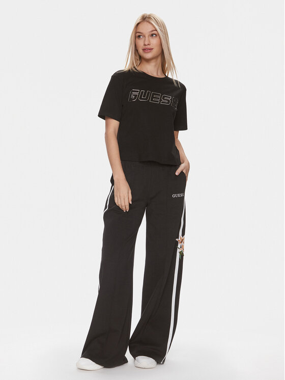 Guess Guess T-Shirt Kiara V4GI18 I3Z14 Schwarz Boxy Fit