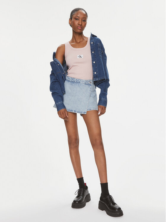Calvin Klein Jeans Calvin Klein Jeans Fustă de blugi J20J222802 Albastru Regular Fit