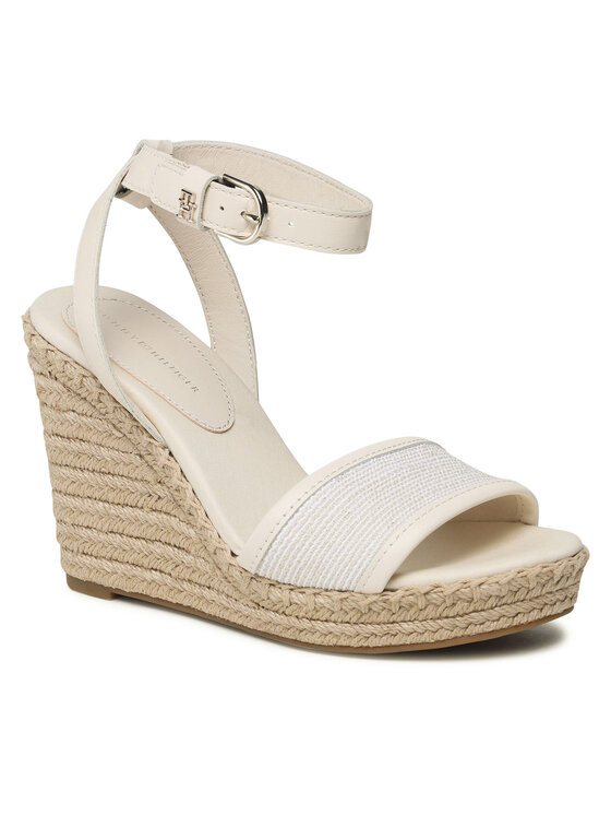 Tommy Hilfiger Tommy Hilfiger Espadrile Th Woven High Wedge FW0FW07344 Bež