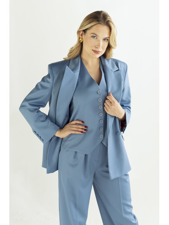 Justyna Ołtarzewska Justyna Ołtarzewska Marynarka Marynarka Kind of Blue Niebieski Oversize