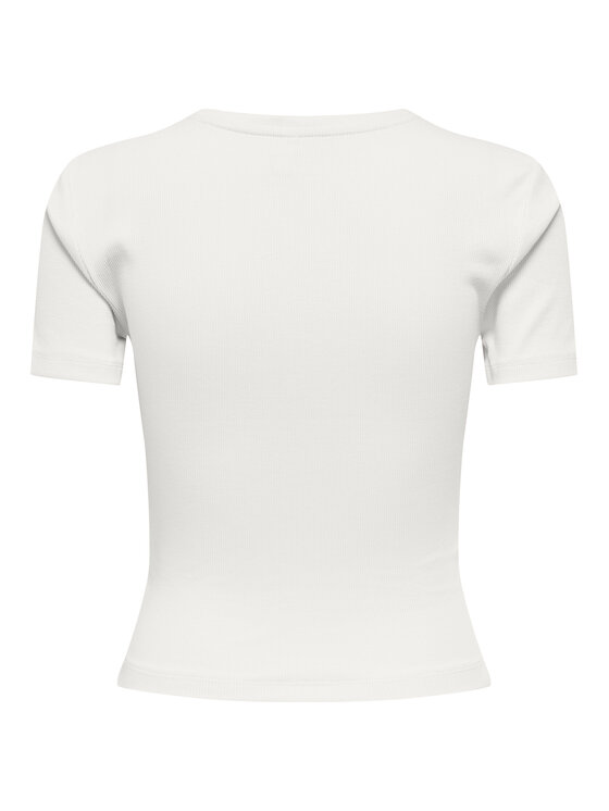 ONLY ONLY T-Shirt Femke 15369336 Κρεμ Slim Fit