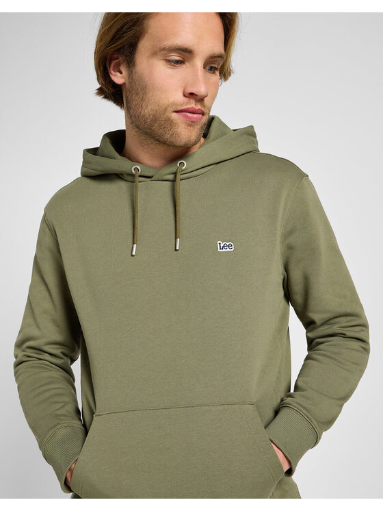 Lee Lee Felpa PLAIN HOODIE Verde Regular Fit