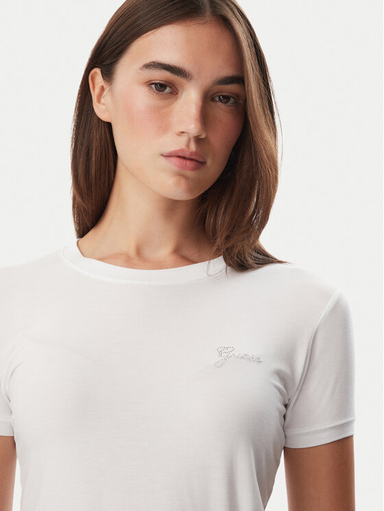 Guess Guess T-Shirt W6YI12 K3751 Biały Slim Fit