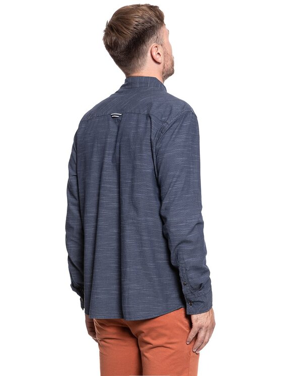 Mustang Mustang Camicia CLEMENS BDC SLUB Blu Regular Fit