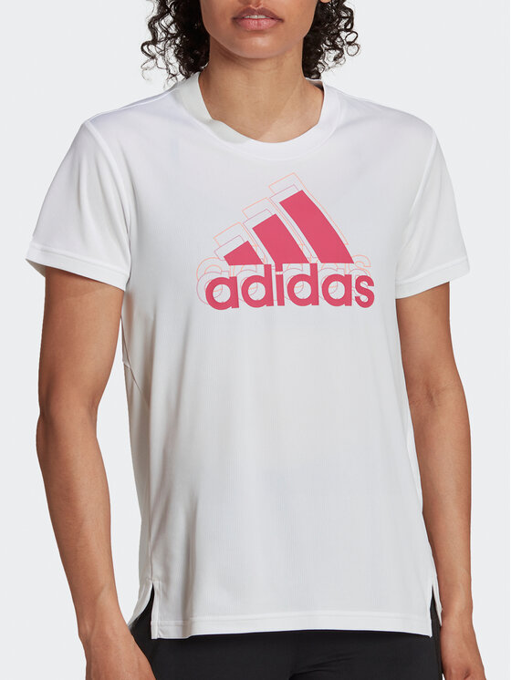 adidas adidas Technisches T-Shirt 3-Stripes Sport Brand Love T-Shirt HK6514 Weiß Regular Fit