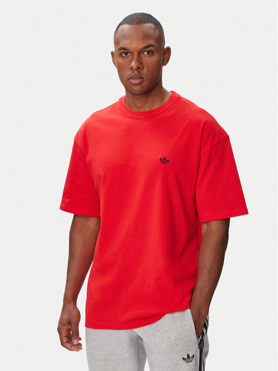adidas Tricou Trefoil Essentials HZ1003 Roșu Loose Fit