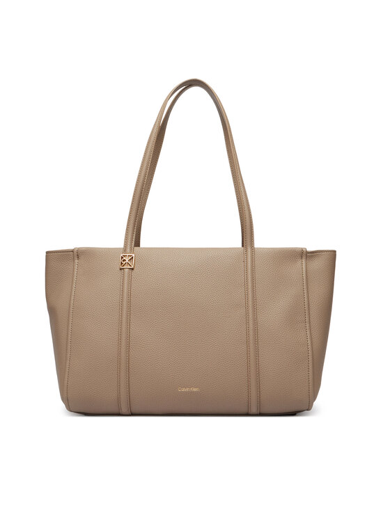 Calvin Klein Calvin Klein Kabelka Emblem Hw Pebble Tote LV04F3424G Béžová