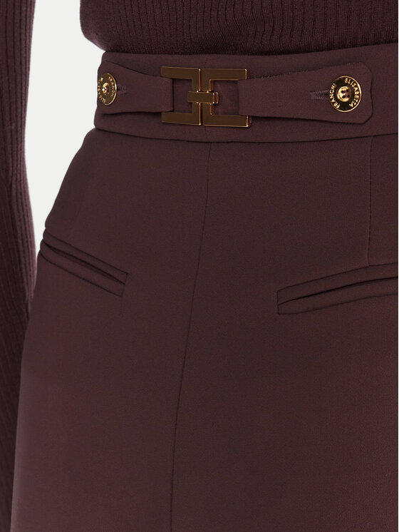 Elisabetta Franchi Elisabetta Franchi Medžiaginės kelnės PA-099-56E2-V390 Vyšninė Regular Fit