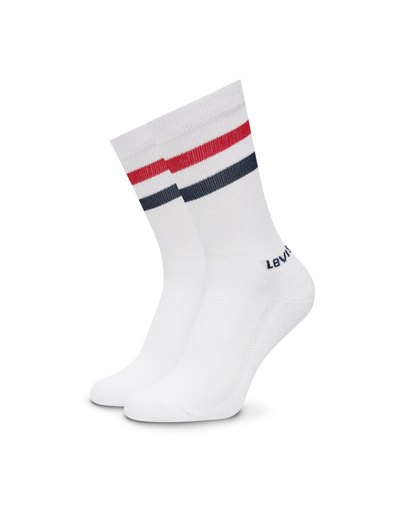 Levi s Lot de 2 paires de chaussettes hautes homme 37157 1097 Blanc