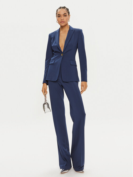 PINKO Pinko Szövet nadrág Hulka 100054 A0HM Sötétkék Regular Fit