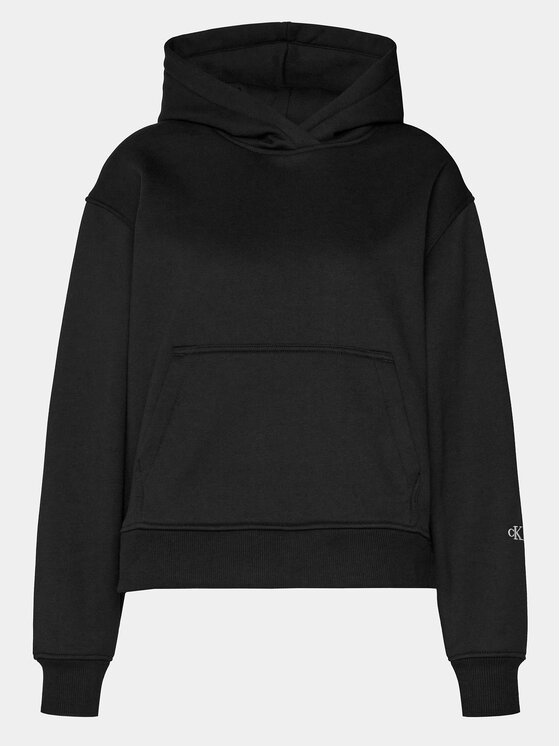 Calvin Klein Jeans Calvin Klein Jeans Pulóver Back Bold Monologo Hoodie J20J222895 Fekete Regular Fit