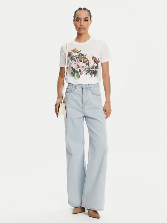 Just Cavalli Just Cavalli Tricou 78PAHA01 Alb Regular Fit