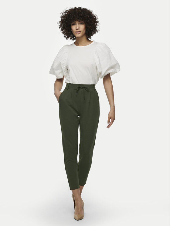 ONLY ONLY Hlače Poptrash 15115847 Kaki Regular Fit