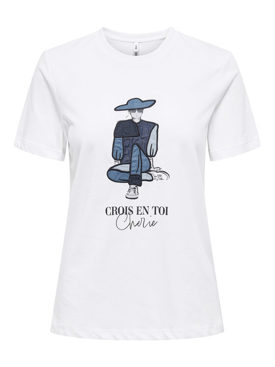 ONLY ONLY T-shirt Emma 15329752 Bijela Regular Fit