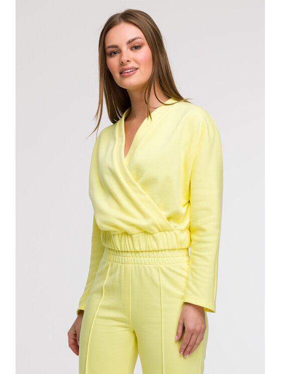 BeWear Mikina B292 Žltá Comfortable Fit