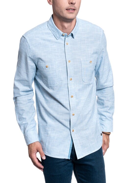 Mustang Mustang Camicia CLEMENS BDC FIL Blu Regular Fit