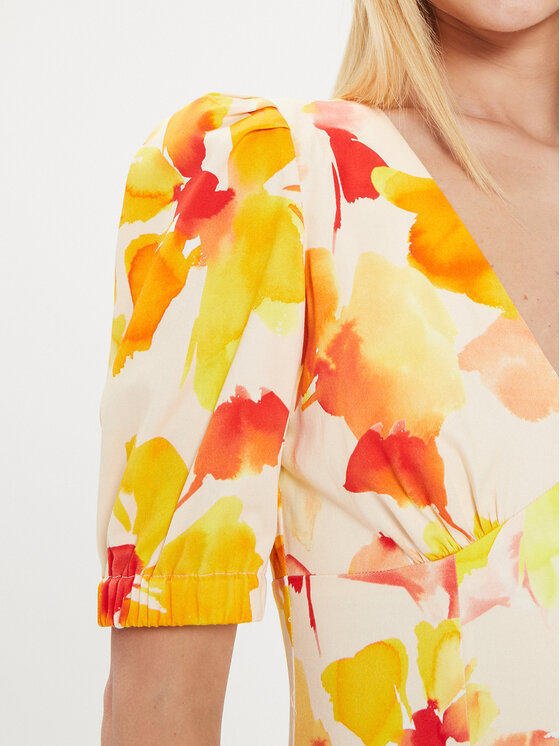 Morgan Morgan Лятна рокля 241-RAMIN.F Жълт Slim Fit