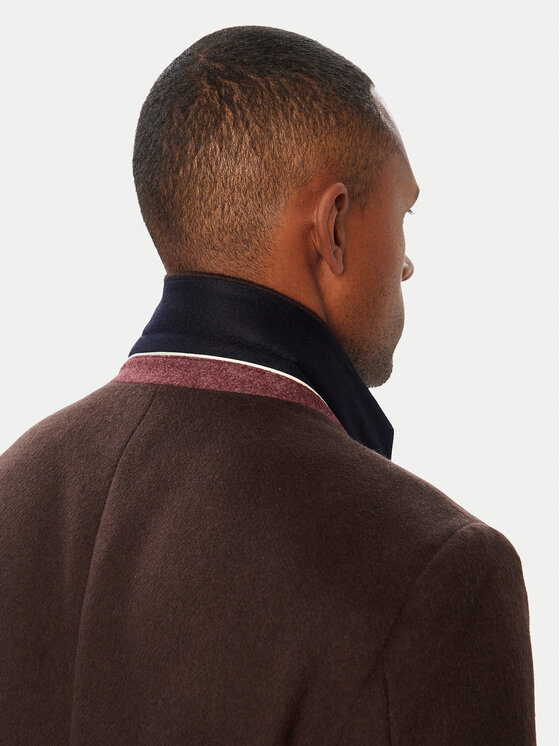 Tommy Hilfiger Tommy Hilfiger Villane mantel MW0MW40768 Tumepruun Regular Fit