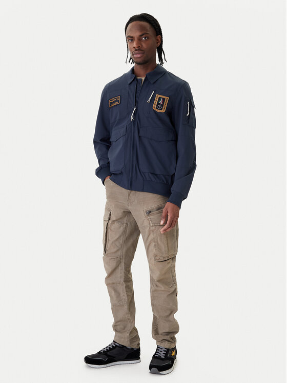Aeronautica Militare Aeronautica Militare Bomber striukė 261AB3049UCT04290 Tamsiai mėlyna Regular Fit
