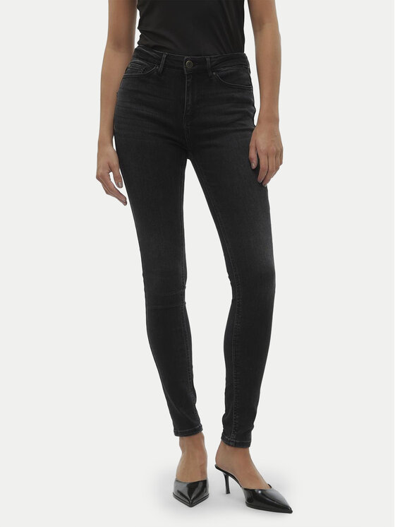 Vero Moda Jeans Hlače Flash 10298722 Črna Skinny Fit