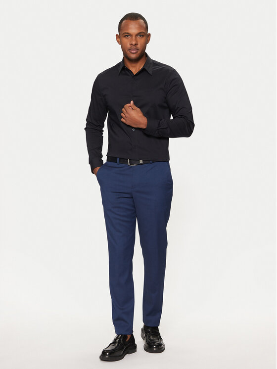 Guess Guess Koszula Sunset M1YH20 W7ZK1 Granatowy Slim Fit