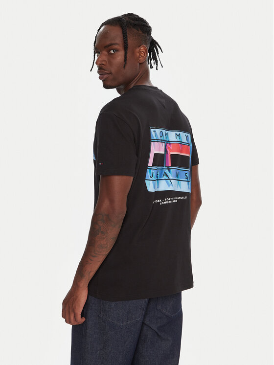 Tommy Jeans Tommy Jeans Póló DM0DM21980 Fekete Regular Fit