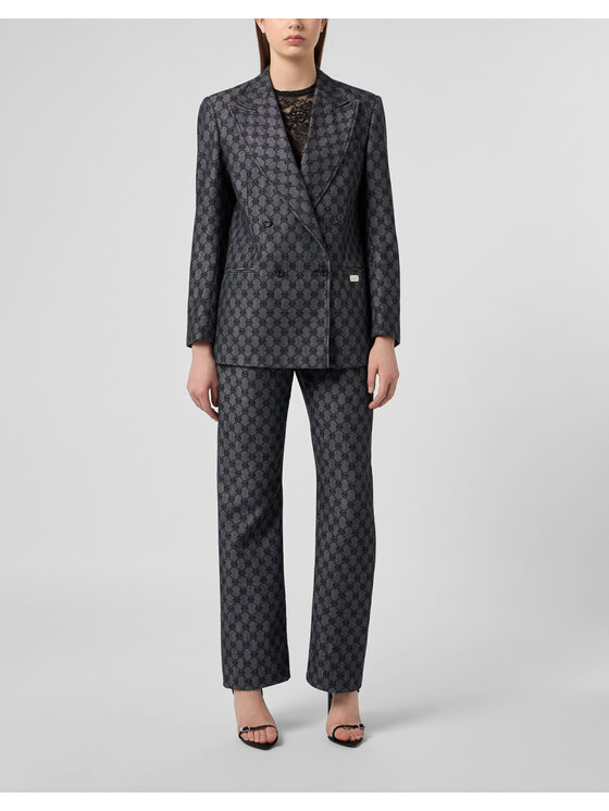 PHILIPP PLEIN PHILIPP PLEIN Marynarka 31265 Czarny Loose Fit