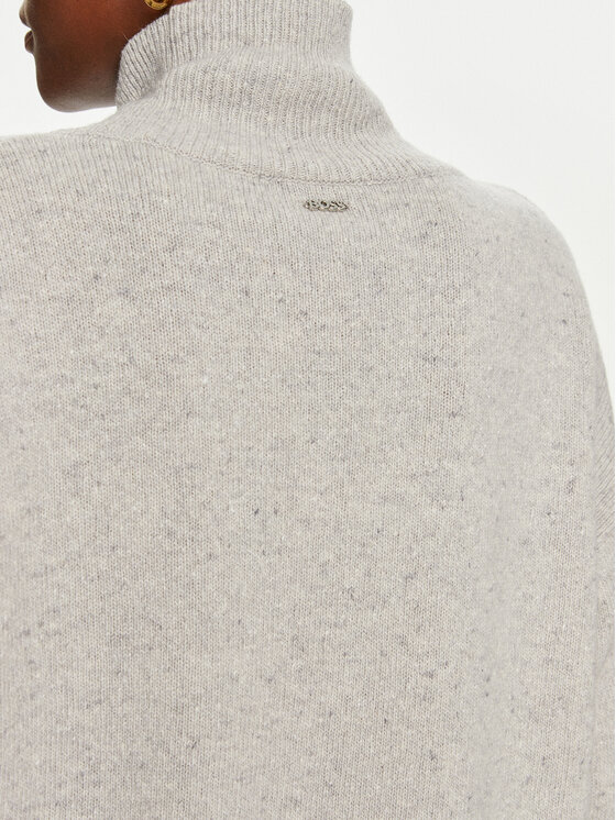 BOSS Boss Krekls ar augstu apkakli Famindi 50521898 Pelēks Relaxed Fit