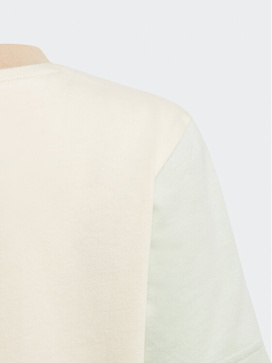 adidas adidas Тишърт Colourblock T-Shirt HK9819 Бежов Regular Fit