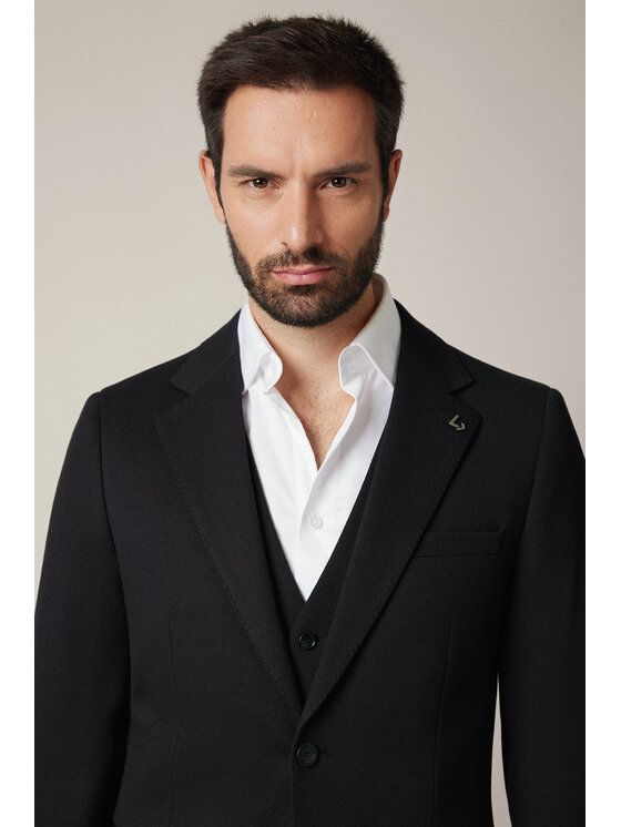 Lancerto Lancerto Marynarka Fobello MA131225000001 Czarny Slim Fit