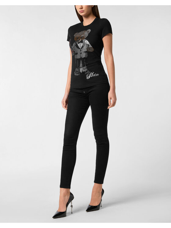 PHILIPP PLEIN PHILIPP PLEIN T-Shirt 27357 Czarny Skin Tight Fit